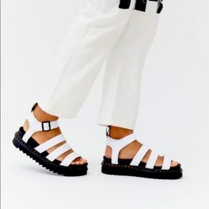 White dr Martin sandals